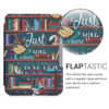 Picture of kwmobile Case Compatible with Kobo Clara HD - Case PU e-Reader Cover - Library Motto Multicolor