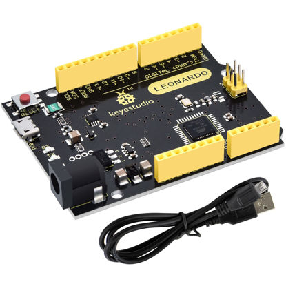 Picture of KEYESTUDIO Leonardo R3 Microcontroller Development Board with USB Cable Kit for Arduino Project