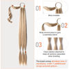 Picture of SEIKEA Upgraded Long Braid Ponytail Extension with Elastic Tie Straight Sleek Wrap Around Braid Hair Extensions Ponytail Blonde with Pale Gold Highlights 34 Inch (After Braided 30 Inch)