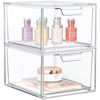 Picture of SpaceHacks 2 Pack Stackable Makeup Organizer and Storage, Acrylic Organizers，Clear Plastic Storage Drawer with Handles for Vanity, Undersink, Kitchen Cabinets, Pantry