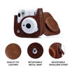 Picture of CAIYOULE Protective Camera Case for Fujifilm Instax Mini 11/9/8 Instant Camera PU Leather Carrying Bag with Adjustable Shoulder Strap and Mini Photo Storage Pouch (Vintage Brown)