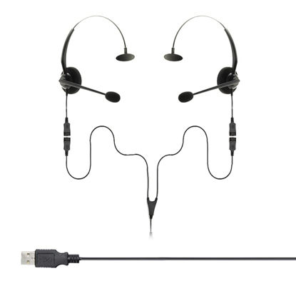 Picture of Project Telecom | USB | 2 Users | Monaural Noise Cancelling | Headset Splitter Training Supervising Coaching Bundle | Compatible with Microsoft Teams | Zoom | Cisco Webex | VoIP Softphone Applications