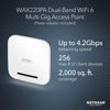 Picture of NETGEAR Wireless Access Point (WAX220PA) - WiFi 6 Dual-Band AX4200 Speed 1 x 1G Ethernet PoE+ Port Up to 256 Devices 802.11ax WPA3 Security MU-MIMO with Power Adapter