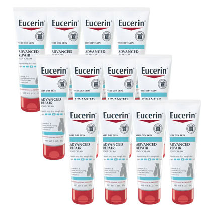 Picture of Eucerin Advanced Repair Foot Cream - Fragrance Free, Foot Lotion for Very Dry Skin - 3 oz. Tube (Pack of 12)