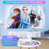 Picture of Full HD Bluetooth Projector Built in DVD Player, 8500LM 1080P Supported, Portable Mini DVD Projector for Outdoor Movies, 250" Home Theater, Compatible with iOS/Android/TV Stick/PS4/HDMI/USB/TF Card