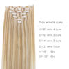 Picture of WENNALIFE Seamless Clip In Hair Extensions, 20 Inch 150g 7pcs Dirty Blonde Highlighted Bleach Blonde Hair Extensions Clip in Human Hair Invisible PU Skin Weft Natural Remy Human Hair Extensions