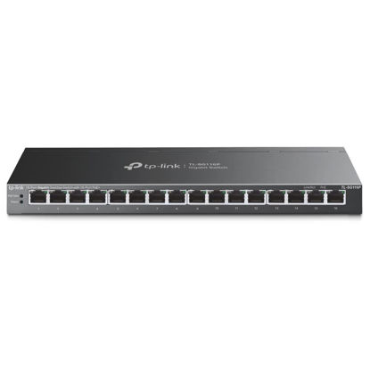 Picture of TP-Link TL-SG116P | 16 Port Gigabit PoE Switch | 16 PoE+ Ports @120W | Plug & Play | Extend, Priority & Isolation Mode | PoE Auto Recovery | Fanless | QoS & IGMP Snooping