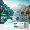 Picture of VIZONY Projector with 5G WiFi and Bluetooth, 20000L 600ANSI Full HD Native 1080P Projector, Support 4k & 350" Display with Carry Case, Outdoor Movie Projector Compatible w/Phone/TV Stick/Laptop, White