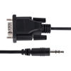 Picture of StarTech.com 3ft (1m) DB9 to 3.5mm Serial Cable for Serial Device Configuration, RS232 DB9 Male to 3.5mm Cable for Calibrating Projectors, Digital Signage, TVs via Audio Jack (9M351M-RS232-CABLE)