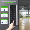 Picture of Door Access Control System, 125KHz Proximity ID Card Access Control Keypad Support 1000 Users ID Card Reader Digital Keypad + 5PCS Keychains for Entry Access Controller Gate Opener