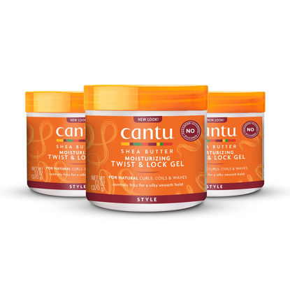 Picture of Cantu Moisturizing Twist & Lock Gel with Shea Butter for Natural Hair (Pack of 3) (Packaging May Vary)