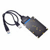 Picture of M.2 NGFF or mSATA SSD to USB 3.0 Adapter, 2-in-1 NGFF or mSATA Converter Reader Card with SATA Cable, Support mSATA SSD or M.2 SATA Based B Key SSD 2230 2242 2260 2280