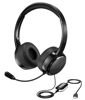 Picture of USB Headset with Microphone for PC/Mac/Laptop, USB/ 3.5mm 2 in 1 Noise Canceling Computer Headset for Office, Meetings, Boom Skype Webinars, Clearer Voice, in-line Control, Lightweight