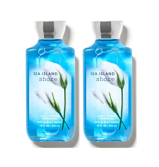 Picture of Bath and Body Works Sea Island Shore Shower Gel 10 Oz 2 Pack (Sea Island Shore)