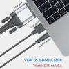 Picture of Duttek VGA to HDMI Connector Cable 5FT, VGA to HDMI Cable, Gold Plated 1080P Active VGA Male to HDMI Male Analog Video Adapter Cable with Audio Output Converter Cable. (Not HDMI to VGA) 1.5M