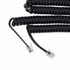 Picture of Phone Cord for Landline Phone - Problem-Free, Telephone Handset Curly Land Line Cord - Easy to Use + Excellent Sound Quality - Phone Cords for Landline in Home or Office (15ft Long) Color: Black