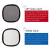 Picture of 18% Gray Card and White Balance Disc,Foldable White Balance Dual-Sided Disc,with Target & Neutral White Panel,30cm Grey Cards Digital Photography Exposure Card