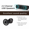 Picture of USB Computer Speaker,USB Powered Mini Soundbar Speaker,Laptop Stereo Speakers with Space Saving Design for Computer Laptop Desktop PC Dorm Offce Desk Restaurant