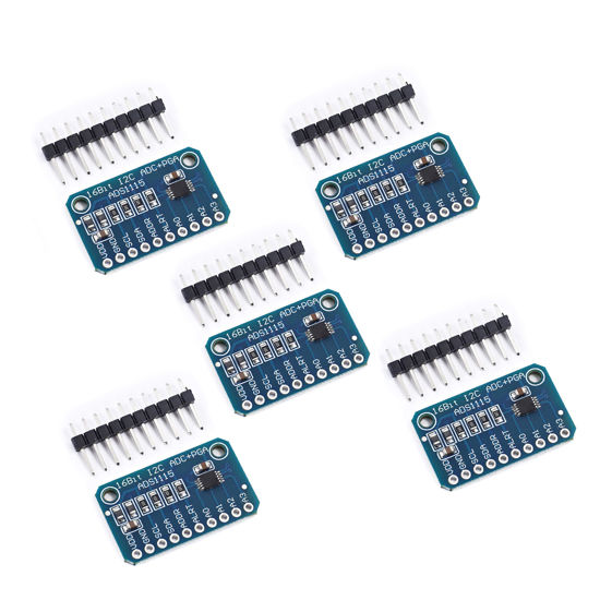 Picture of Songhe ADS1115 16 Bits 4 Channel Analog-to-Digital Converter Precised Develop Board Module Amplifier Board ADC I2C IIC for Arduino Raspberry Pi (Pack of 5pcs)