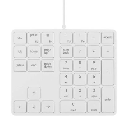 Picture of Merdia Numeric Keypad Wired Numpad 34 Keys External Mini Slim Keyboard Magicforce for Financial Cashier Securities-White