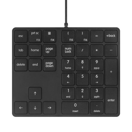 Picture of Merdia Numeric Keypad Wired Numpad 34 Keys External Mini Slim Keyboard Magicforce for Financial Cashier Securities-Black