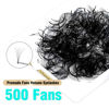 Picture of VAVALASH 500 Fans Premade Fans Eyelash Extensions 9-16mm Length Premade lash Fans 5D 6D 7D 8D 10D 12D 14D Handmade Promade Loose Fans Thin Base Premade Volume Lash Extension(8D-0.07-C-12mm)