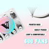 Picture of VAVALASH 600 Fans Premade Fans Eyelash Extensions 5D 6D 7D 8D 10D 12D 14D 16D 24D Premade Lash Fans 8-15mm Mixed Length Promade Loose Fans Thin Base Premade Volume Lash Extension(6D-0.07-D-8-15mm)