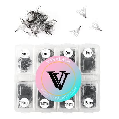 Picture of VAVALASH 600 Fans Premade Fans Eyelash Extensions 5D 6D 7D 8D 10D 12D 14D 16D 24D Premade Lash Fans 8-15mm Mixed Length Promade Loose Fans Thin Base Premade Volume Lash Extension(8D-0.05-D-8-15mm)