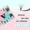 Picture of VAVALASH 600 Fans Premade Fans Eyelash Extensions 5D 6D 7D 8D 10D 12D 14D 16D 24D Premade Lash Fans 8-15mm Mixed Length Promade Loose Fans Thin Base Premade Volume Lash Extension(16D-0.05-D-8-15mm)