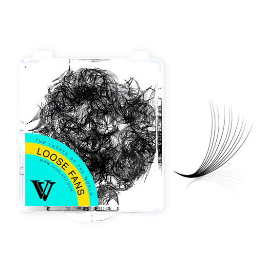 Picture of VAVALASH 500 Fans Premade Fans Eyelash Extensions 9-16mm Length Premade lash Fans 5D 6D 7D 8D 10D 12D 14D Handmade Promade Loose Fans Thin Base Premade Volume Lash Extension(10D-0.07-D-13mm)