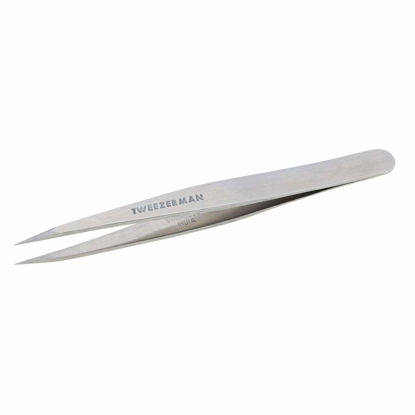 Picture of Tweezerman Stainless Steel Point Tweezer - Eyebrow Precision Tweezers, Facial and Ingrown Hair Removal (Classic Stainless)