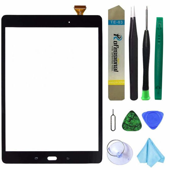 Picture of Dedia Black Touch Screen Replacement for Samsung Galaxy Tab A 9.7 inch, Digitizer Glass Assembly for SM-T550 SM-T555 T550 T555 (Not Include LCD) WithTools,Pre-Installed Adhesive