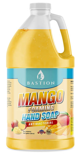 Picture of Antibacterial Hand Soap - Mango Foaming Hand Wash - 1/2 Gallon (64 oz.) Bulk. Refill Jug. Mango Scented. Non-toxic. Made in the USA.