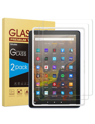 Picture of 2 Pack Screen Protector Compatible with All-new Fire HD 10 Tablet 2021 / Fire HD 10 Plus / Fire HD 10 Kids / Fire HD 10 Kids Pro Tablet (11th Generation, 2021 Released), SPARIN Tempered Glass/Alignment Tool