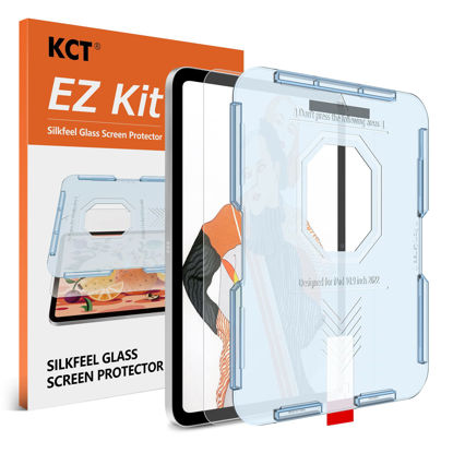 Picture of KCT Glass Matte Screen Protector Compatible with iPad 10th Generation (10.9 Inch, 2022) [Silkfeel] [Compatible with Apple Pencil] [EZ Kit] [Touch Like Silk] [Tempered Glass] [Anti-Glare]