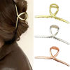 Picture of Hair Claw Clips Big Hair Claw Shark Hair Claw Barrette Matte Metal Hair Clamps Strong Hold Barrette Large Hair Accessories for Women and Girls 3 Pcs (Matte Silver, Gold, Rose Gold)