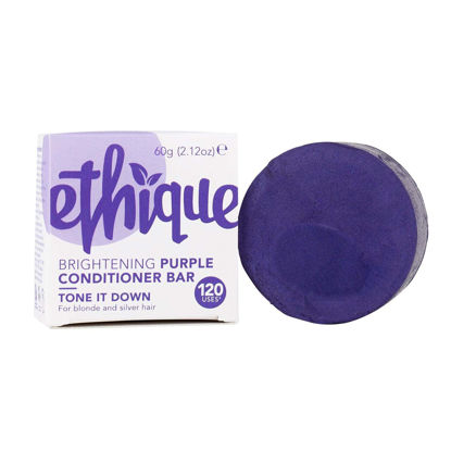 Picture of Ethique Tone It Down - Brightening Purple Sulfate Free Solid Conditioner Bar for Blonde and Silver Hair - Vegan, Eco-Friendly, Plastic-Free, Cruelty-Free, 2.12 oz (Pack of 1)