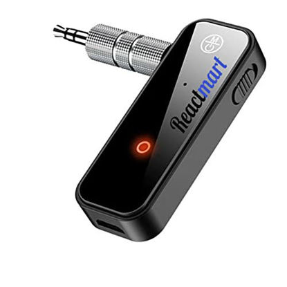 Picture of Bluetooth 5.0 Receiver for Car, Noise Cancelling Bluetooth AUX Adapter, Bluetooth Music Receiver for Headphones/Home Stereo Systems (16H Battery Life/Double Connection).