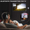 Picture of Bluetooth Transmitter for TV, Portable Wireless Audio Bluetooth 4.2 Transmitter USB Powered with 3.5mm and RCA Audio Cable for Projector/TV/PC/CD Player,YLTZJCD, Black