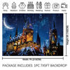 Picture of Allenjoy 7x5ft Magic Castle Witch Wizard School Backdrop Photography Halloween Night Moon Background Sorcerer Party Banner Decors for Child Kid Portrait Photo Booth Prop