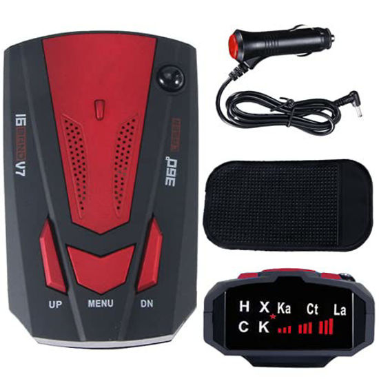 Picture of JINYI Car Radar Detector, Laser Radar Detectors, 360° GPS Speed Police Safe 16 Band Voice Alert,1080P HD Auto Focus Webcam with Microphone (RED)