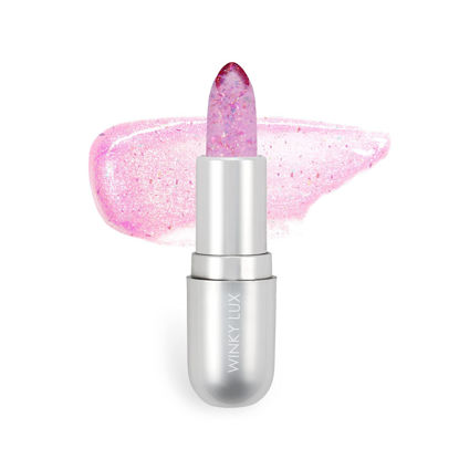 Picture of Winky Lux Glimmer Balm, pH Color Changing Lipstick and Tinted Lip Balm, Vegan Hydrating Lip Balm, Lavender