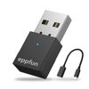 Picture of eppfun USB Bluetooth 5.2 Audio Transmitter Adapter for Connecting Wireless Headphones to PS4/5, Switch, Desktop PC, Qualcomm QCC3040 APTX-Adaptive HD Low Latency Wireless Audio Dongle