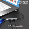 Picture of Lightning to USB Hub [Apple MFi Certified] 4-in-1 USB OTG Hub with 3 USB 3.0 Port and Fast Charging Port for iPhone/iPad Compatible with USB Microphones/USB Flash Drive/Keyboard/Mouse/USB Sound Card