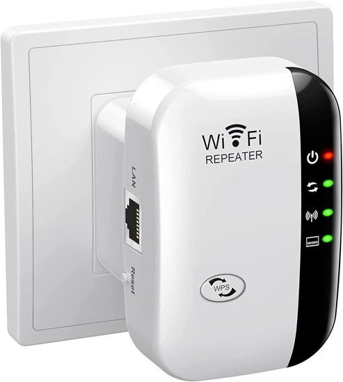 Picture of WiFi Booster 2022, Up to 2640sq.ft WiFi Extenders Signal Booster for Home, 2.4G,300Mbps, Wireless WiFi Repeater with Integrated Antennas Ethernet Port,Wall Plug Design, Easy to Install (White)