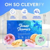 Picture of Cleverfy Shower Steamers Aromatherapy - Variety Pack of 6 Shower Bombs with Essential Oils. Self Care and Relaxation Spa Gifts for Women. Blue Set