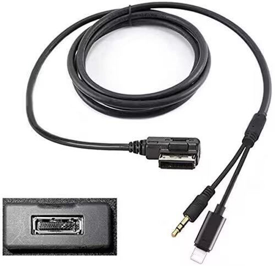 Picture of Mercedes Benz Audio Auxiliary Input male Cable, Hain 3.5mm Aux in Adapter for MB W203 AC289