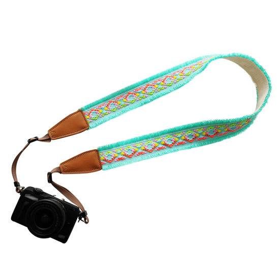 Picture of UNIKSTRAP Original Design Personalized Adjustable Camera Strap inchMint Green Tasselinch , Fit for Canon Nikon Sony Olympus Interchangeable Lens Digital Camera / DSLR etc., free size (UNIKSTP-CST)