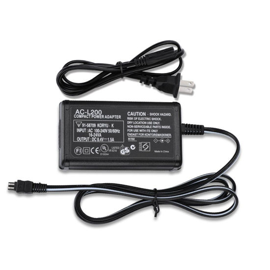 Picture of AC Power Adaptor Charger Compatible Sony HDR CX230 HDR-CX220 HDR-CX190 HDR-CX160 HDR-CX155 HDR-CX150 HDR-CX130 HDR-CX115 HDR-CX110 HDR-CX100, HDR-SR12, DCR-SR42 SR45 SR46 SR47 Handycam Camcorder