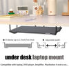 Picture of Under Desk Laptop Mount, Under Desk Shelf Bracket Compatible with Devices Tall Maximum 2.7”, Aluminum Under Desk Laptop Holder Stand Tray for Laptop, MacBook, Keyboard, Modem, Playstation 4 & More